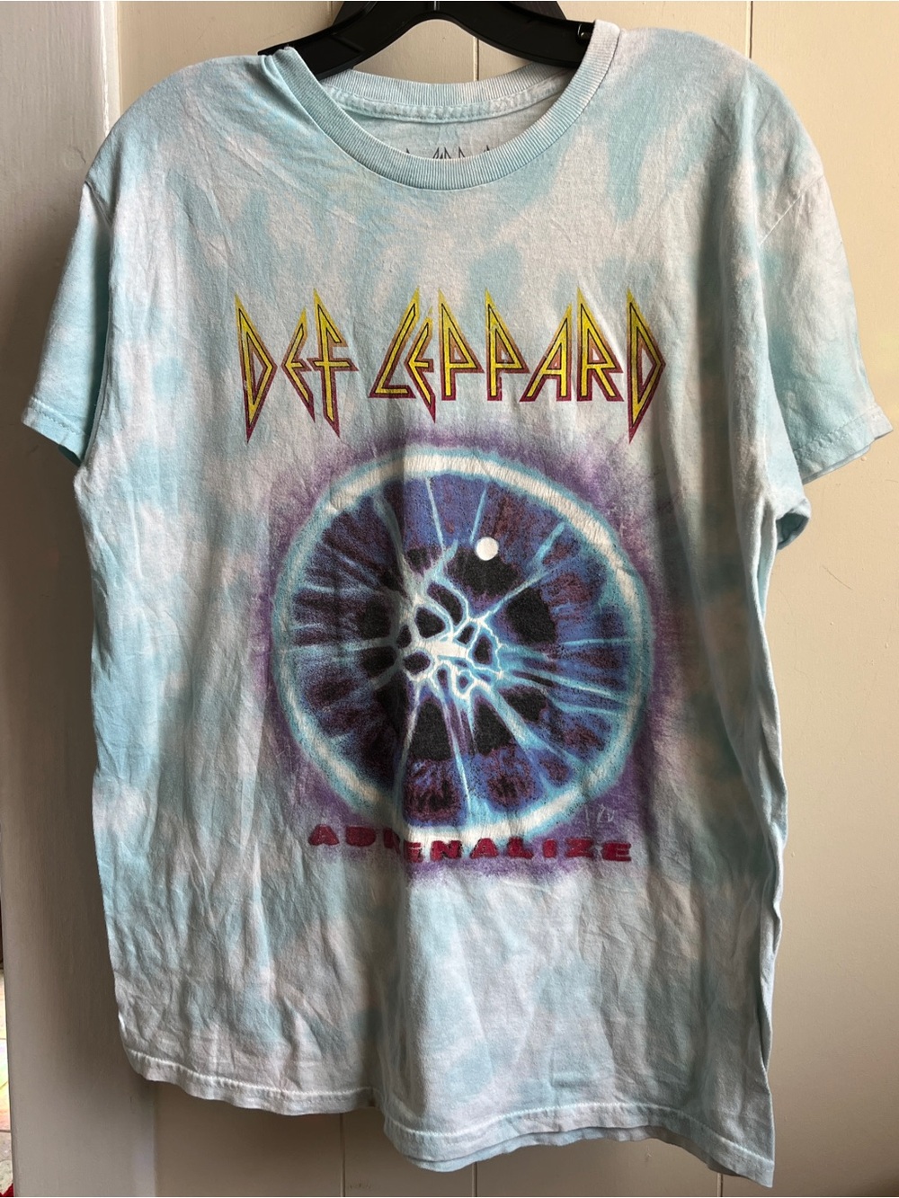 Blue Tie-Dye Def Leppard T-Shirt